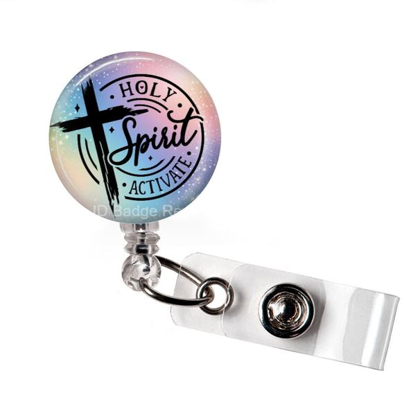 Holy Spirit Activate ID Name Tag Badge Holder * Christian * Faith * Religious * - Picture 1 of 5